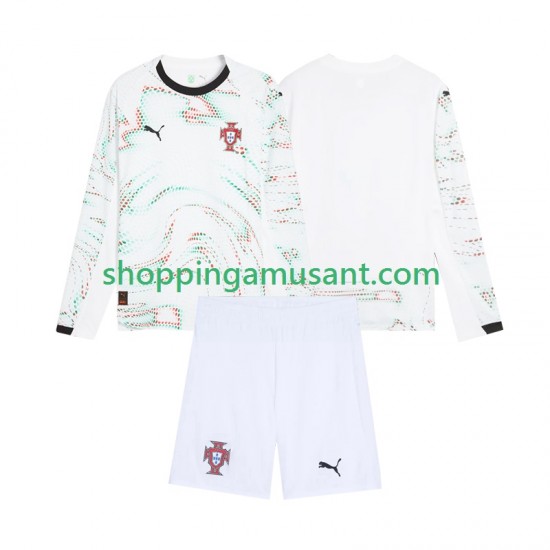 Maillot de Foot Portugal Enfant Extérieur 2025 Manche Longue