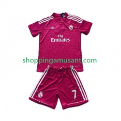 Maillot de Foot Real Madrid Cristiano Ronaldo 7 2014 2015 Rétro Enfant Extérieur Manche Courte