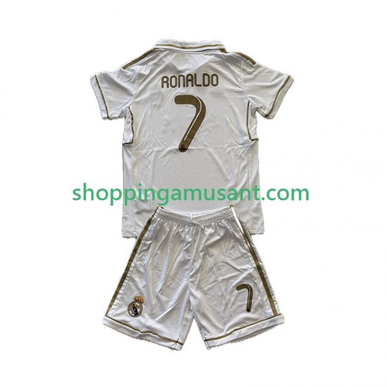 Maillot de Foot Real Madrid Cristiano Ronaldo 7 2012 Rétro Enfant Domicile 2011 Manche Courte
