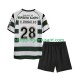 Maillot de Foot Sporting CP Cristiano Ronaldo 28 2001 2003 Rétro Enfant Domicile Manche Courte