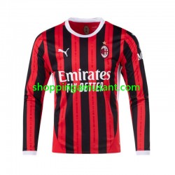 Maillot de Foot AC Milan Homme Domicile 2024-2025 Manche Longue
