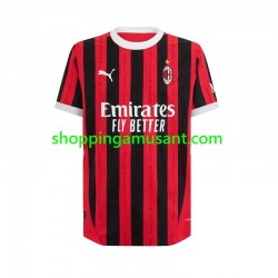 Maillot de Foot AC Milan Homme Domicile 2024-2025 Manche Courte