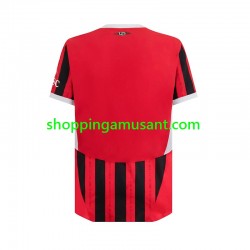 Maillot de Foot AC Milan Homme Domicile 2024-2025 Manche Courte