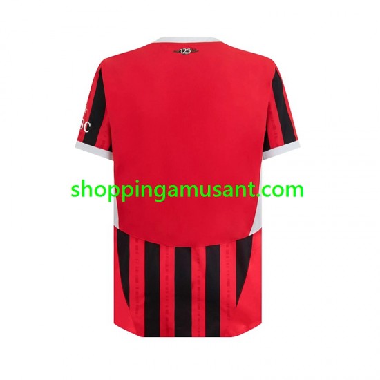 Maillot de Foot AC Milan Homme Domicile 2024-2025 Manche Courte