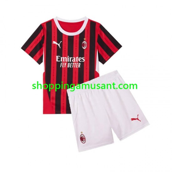 Maillot de Foot AC Milan Enfant Domicile 2024-2025 Manche Courte