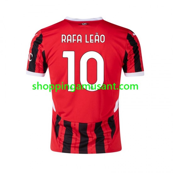 Maillot de Foot AC Milan RAFA LEAO 10 Homme Domicile 2024-2025 Manche Courte