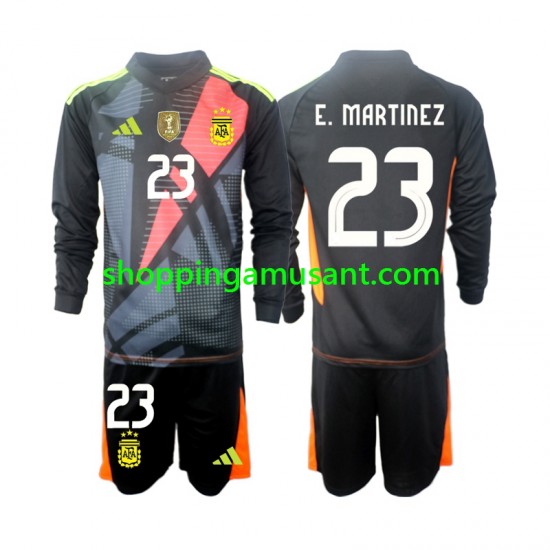 Maillot de Foot Argentine Emiliano Martinez 23 Gardien Enfant Domicile 2024 Manche Longue