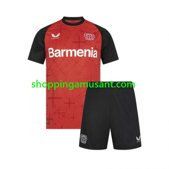 Maillot de Foot Bayer 04 Leverkusen Enfant Domicile 2024-2025 Manche Courte