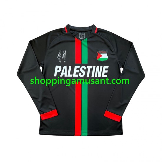 Maillot de Foot Club Deportivo Palestino Center Stripre Homme Domicile 2024-2025 Manche Longue