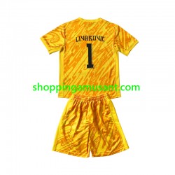 Maillot de Foot Croatie DOMINIK LIVAKOVIC 1 Gardien Enfant Domicile Euro 2024 Manche Courte