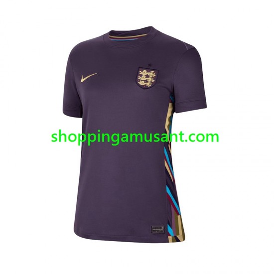 Maillot de Foot Angleterre Féminine Extérieur Euro 2024 Manche Courte