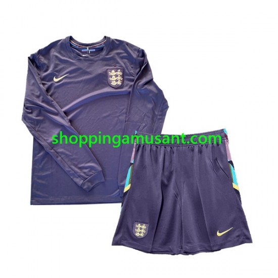 Maillot de Foot Angleterre Enfant Extérieur Euro 2024 Manche Longue