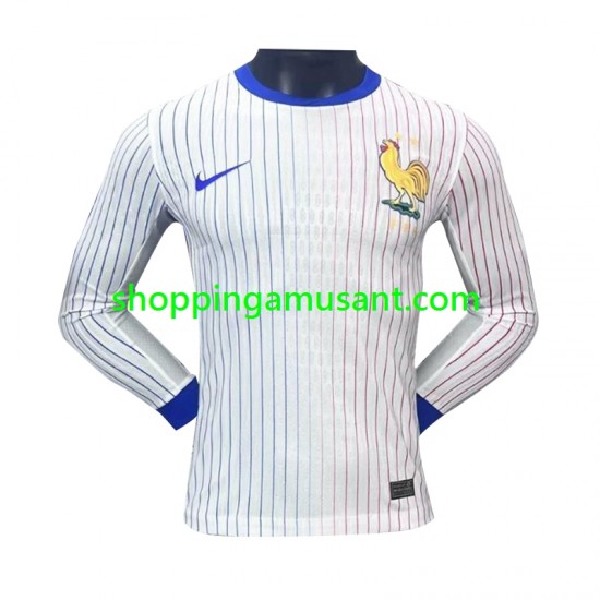 Maillot de Foot France Homme Extérieur Euro 2024 Manche Longue