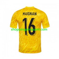 Maillot de Foot France MAIGNAN 16 Gardien Homme Domicile Euro 2024 Manche Courte