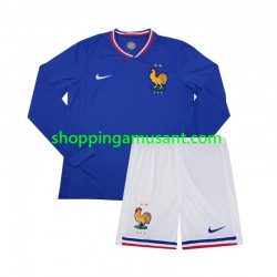 Maillot de Foot France Enfant Domicile Euro 2024 Manche Longue