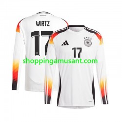 Maillot de Foot Allemagne Florian Wirtz 17 Homme Domicile Euro 2024 Manche Longue
