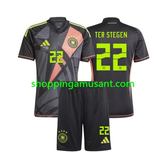 Maillot de Foot Allemagne Ter Stegen 22 Gardien Enfant Domicile Euro 2024 Manche Courte