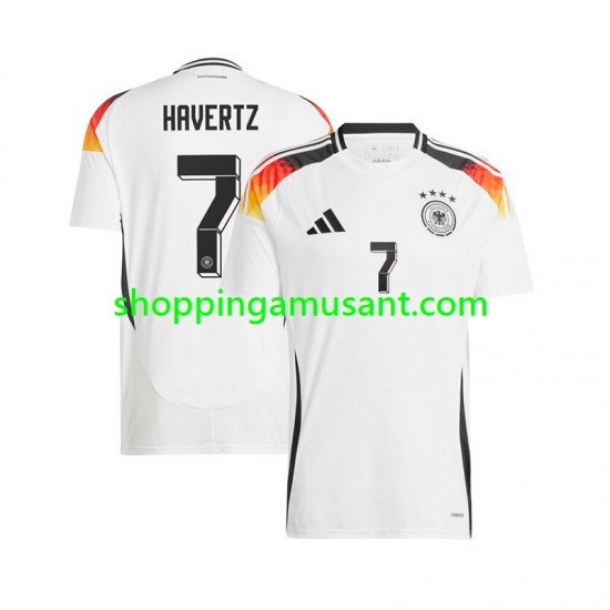 Maillot de Foot Allemagne Havertz 7 Homme Domicile Euro 2024 Manche Courte