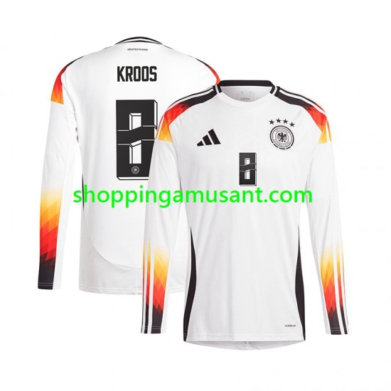 Maillot de Foot Allemagne Toni Kroos 8 Homme Domicile Euro 2024 Manche Longue