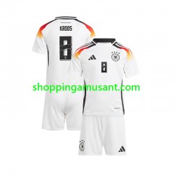 Maillot de Foot Allemagne Toni Kroos 8 Enfant Domicile Euro 2024 Manche Courte