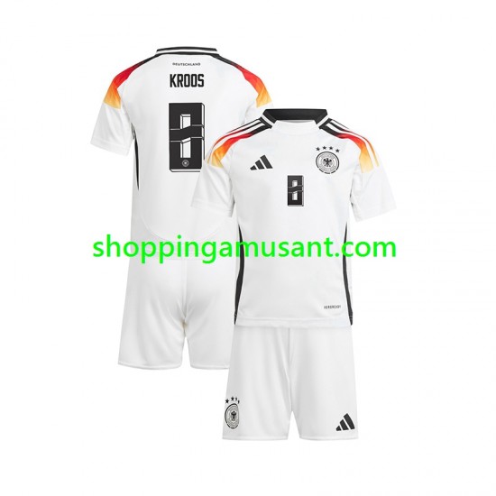 Maillot de Foot Allemagne Toni Kroos 8 Enfant Domicile Euro 2024 Manche Courte