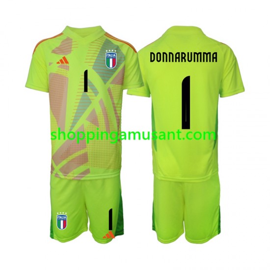 Maillot de Foot Italie Donnarumma 1 Gardien Enfant Domicile Euro 2024 Manche Courte