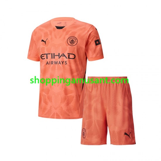Maillot de Foot Manchester City Gardien Enfant Extérieur 2024-2025 Manche Courte
