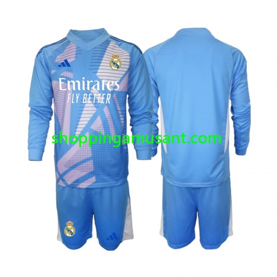 Maillot de Foot Real Madrid Gardien Enfant Domicile 2024-2025 Manche Longue