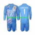 Maillot de Foot Real Madrid Thibaut Courtois 1 Gardien Enfant Domicile 2024-2025 Manche Longue
