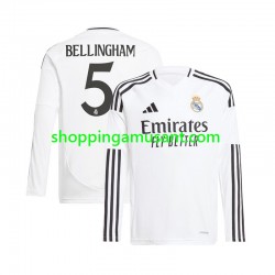 Maillot de Foot Real Madrid Jude Bellingham 5 Homme Domicile 2024-2025 Manche Longue