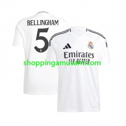 Maillot de Foot Real Madrid Jude Bellingham 5 Homme Domicile 2024-2025 Manche Courte