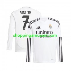 Maillot de Foot Real Madrid Vinicius Junior 7 Homme Domicile 2024-2025 Manche Longue