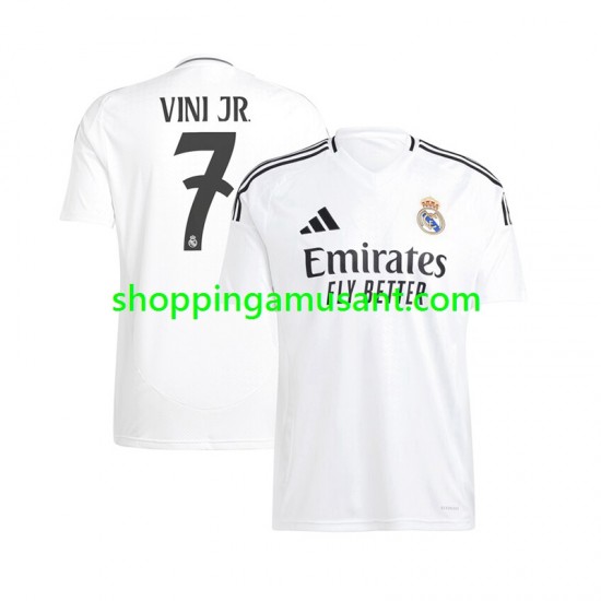 Maillot de Foot Real Madrid Vinicius Junior 7 Homme Domicile 2024-2025 Manche Courte
