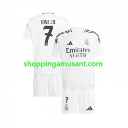 Maillot de Foot Real Madrid Vinicius Junior 7 Enfant Domicile 2024-2025 Manche Courte