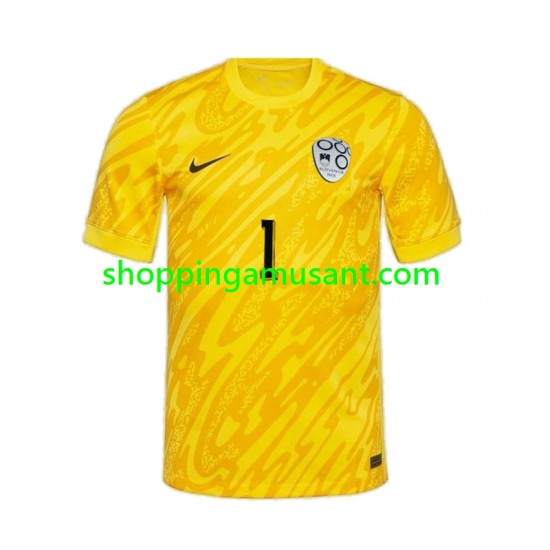Maillot de Foot Slovénie Jan Oblak 1 Gardien Homme Domicile Euro 2024 Manche Courte