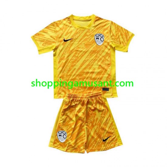 Maillot de Foot Slovénie Gardien Enfant Domicile Euro 2024 Manche Courte
