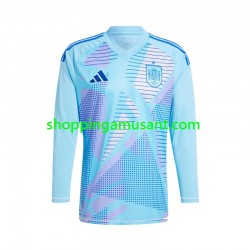 Maillot de Foot Espagne Gardien Homme Extérieur Euro 2024 Manche Longue