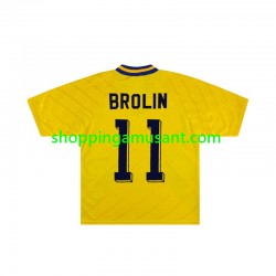 Maillot de Foot Suède Brolin 11 Rétro Homme Domicile 1994 Manche Courte
