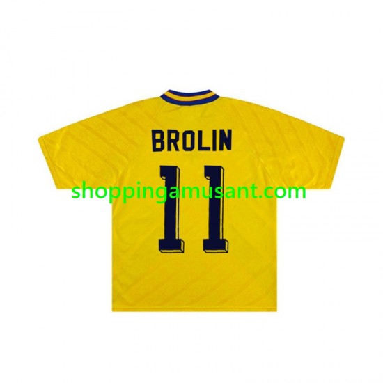 Maillot de Foot Suède Brolin 11 Rétro Homme Domicile 1994 Manche Courte