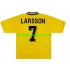 Maillot de Foot Suède Henrik Larsson 7 Rétro Homme Domicile 1994 Manche Courte