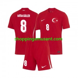 Maillot de Foot Turquie Arda Guler 8 Enfant Extérieur Euro 2024 Manche Courte