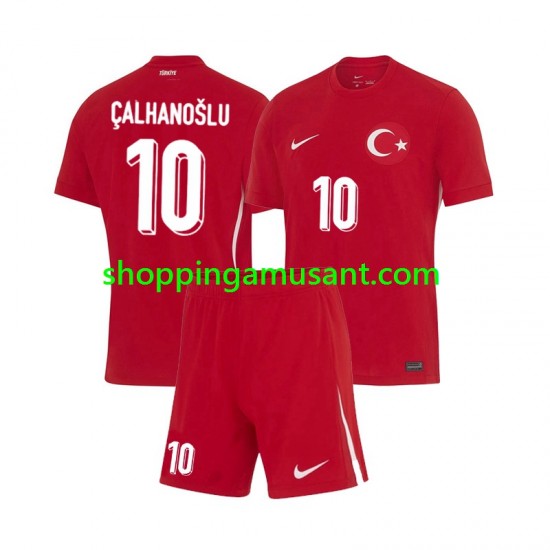 Maillot de Foot Turquie Hakan Calhanoglu 10 Enfant Extérieur Euro 2024 Manche Courte