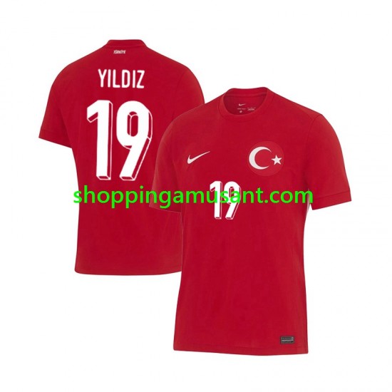 Maillot de Foot Turquie Kenan Yıldız 19 Homme Extérieur Euro 2024 Manche Courte