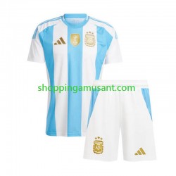 Maillot de Foot Argentine Copa America 2024 Enfant Domicile  Manche Courte
