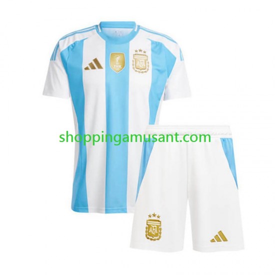 Maillot de Foot Argentine Copa America 2024 Enfant Domicile  Manche Courte