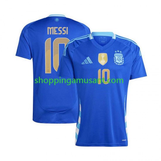 Maillot de Foot Argentine Lionel Messi 10 Copa America 2024 Homme Extérieur  Manche Courte