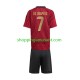 Maillot de Foot Belgique De Bruyne 7 Enfant Domicile Euro 2024 Manche Courte