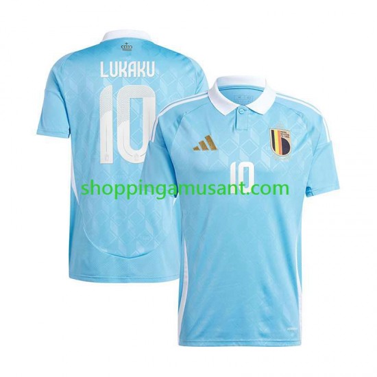 Maillot de Foot Belgique Romelu Lukaku 10 Homme Extérieur Euro 2024 Manche Courte