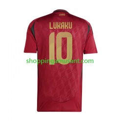 Maillot de Foot Belgique Romelu Lukaku 10 Homme Domicile Euro 2024 Manche Courte