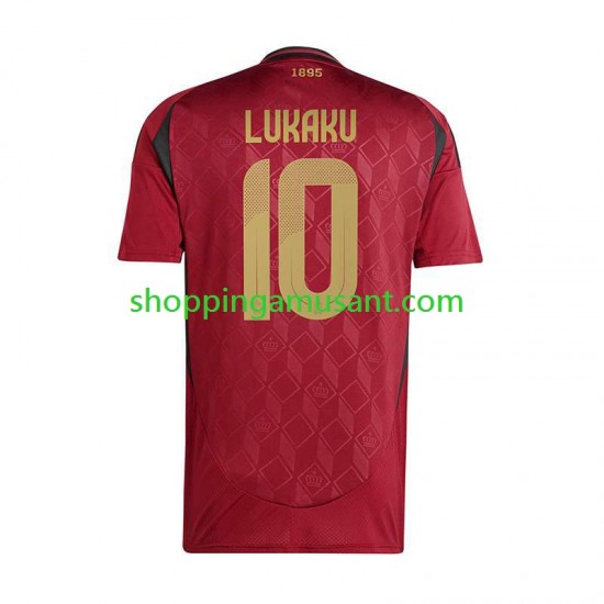 Maillot de Foot Belgique Romelu Lukaku 10 Homme Domicile Euro 2024 Manche Courte